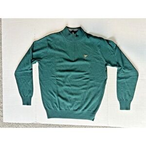 Peter Milar 100% Merino‎ Wool 1/4 Zip Pullover Sweater Men's Medium